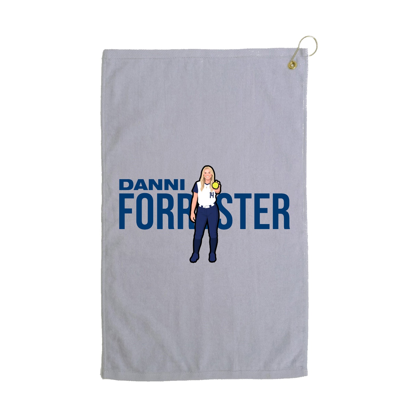 Golf Towel — Player Name in Grey