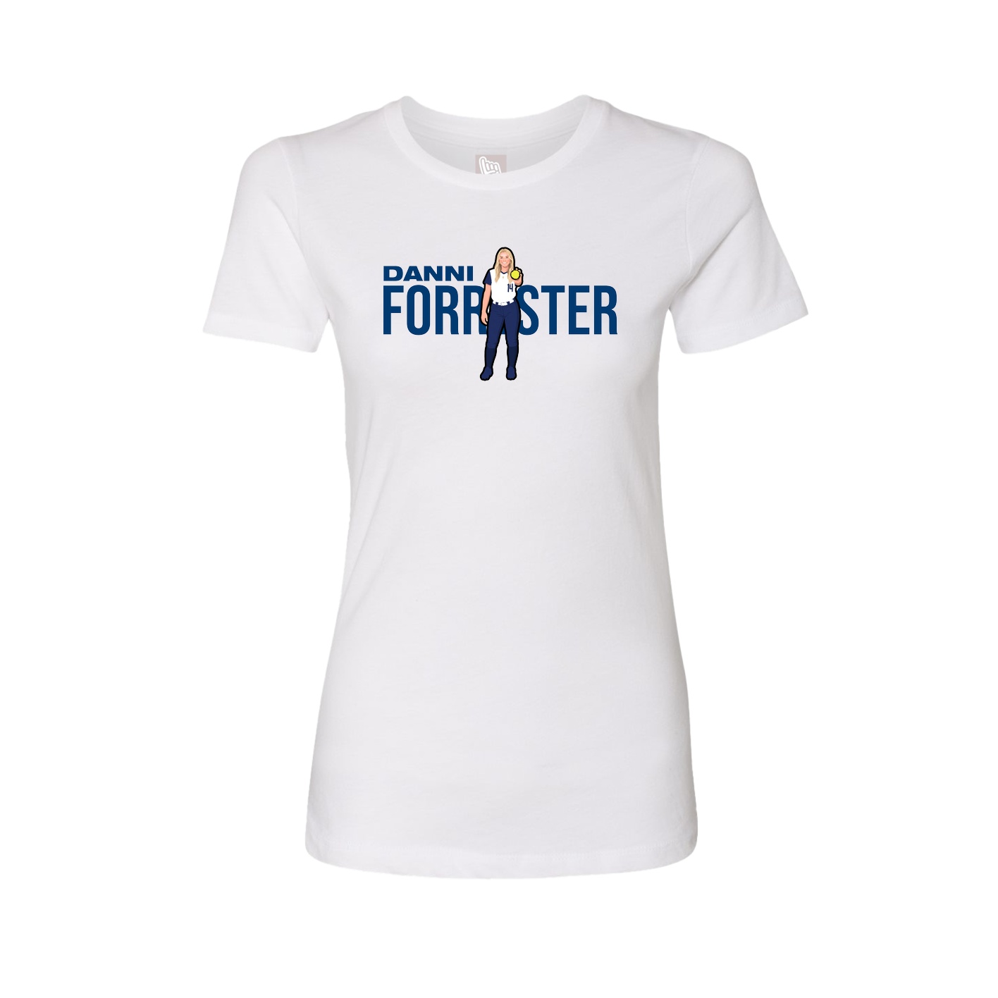Womens Tee — Player Name in White
