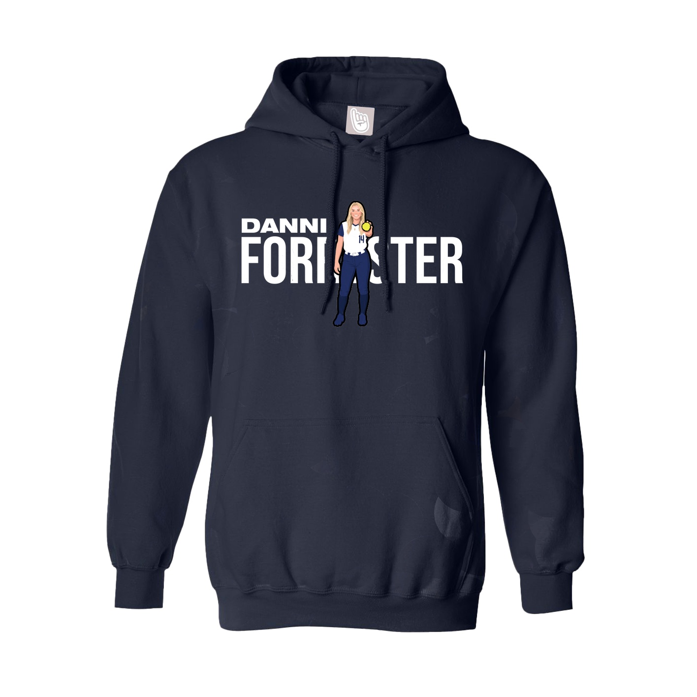 Youth Hoodie — Player Name in Navy