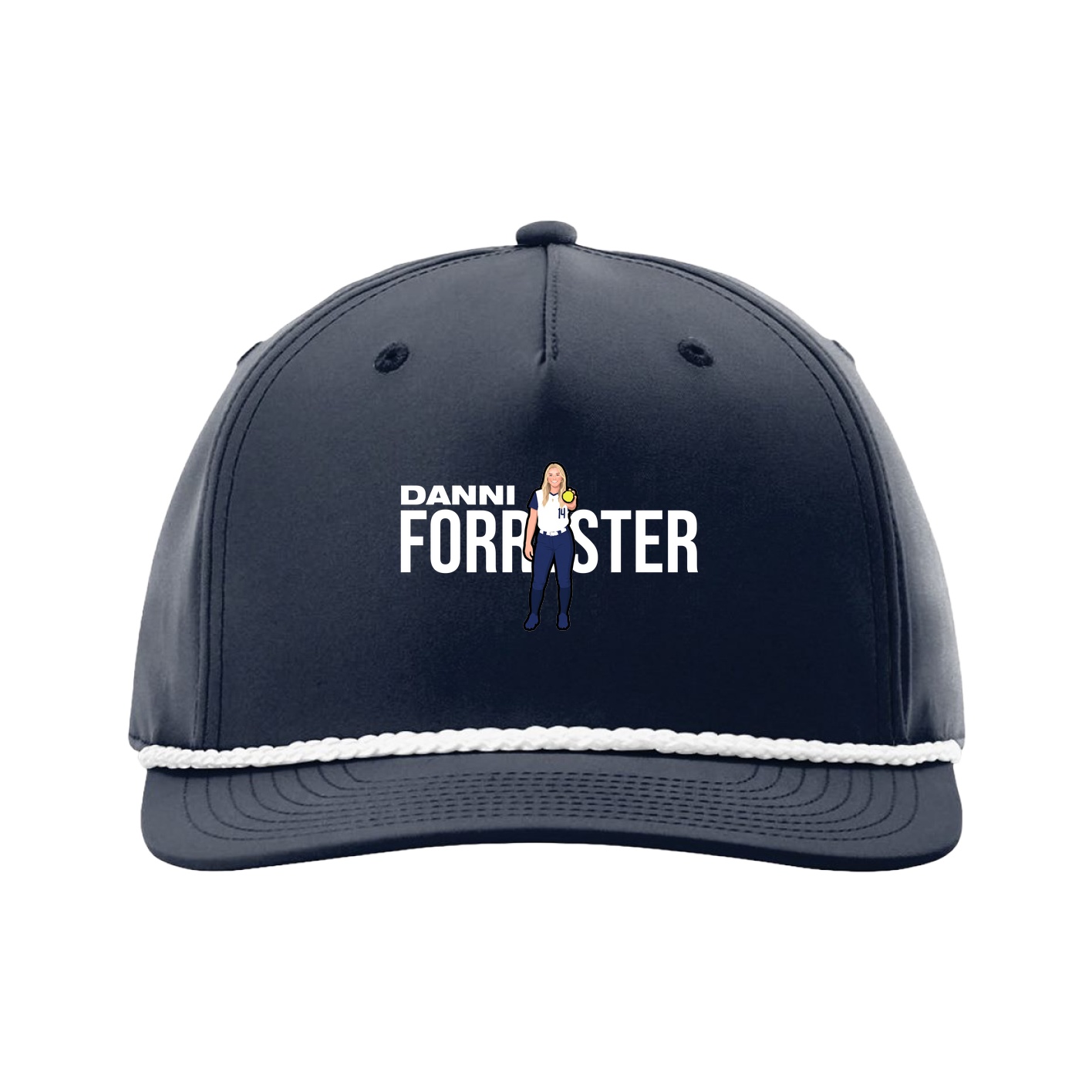 Five-Panel Classic Rope Cap — Player Name in Navy