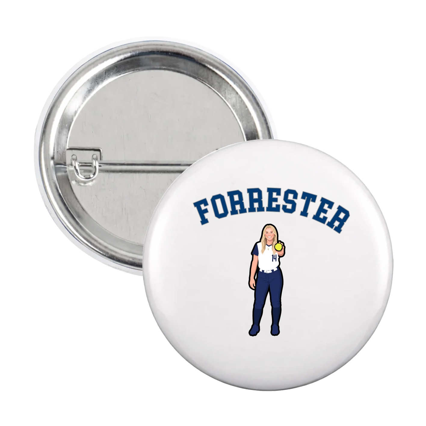 Game Day Button — Shirsey Arch in White
