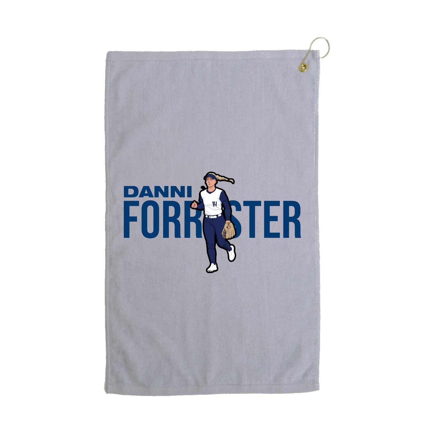Golf Towel — Player Name in Grey