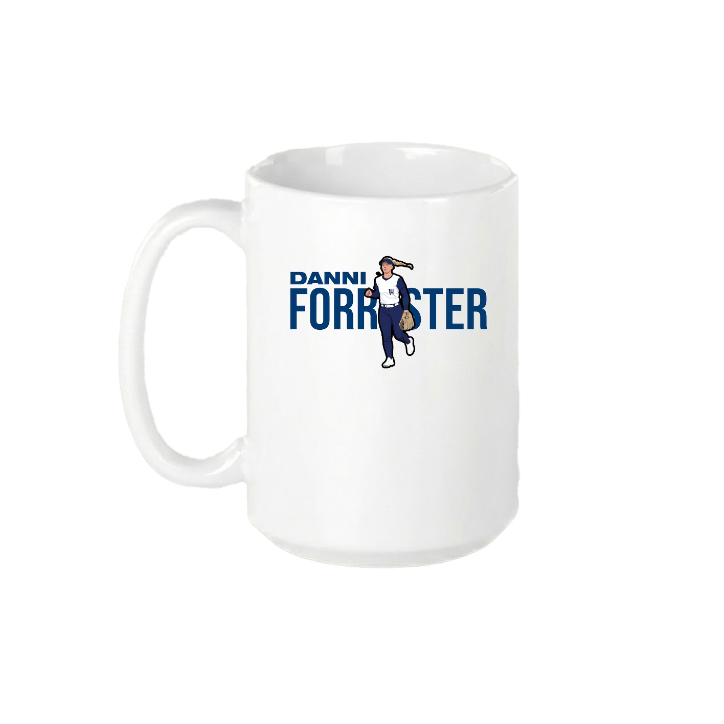 15oz Coffee Mug — Player Name in White