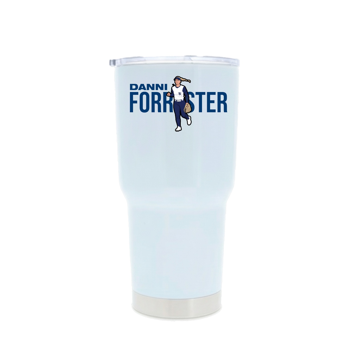 30oz Stainless Steel Tumbler — Player Name in White