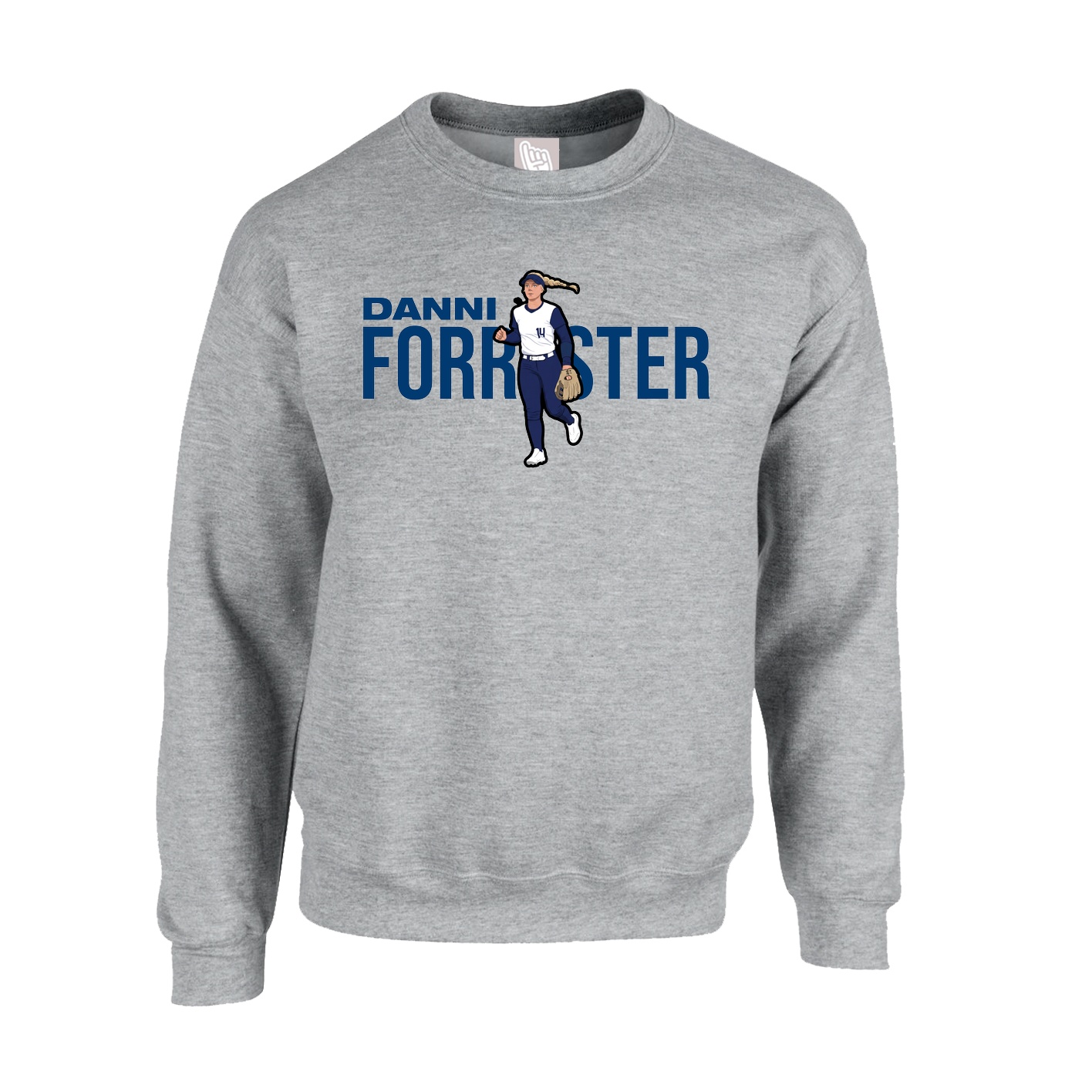 Fleece Crew — Player Name in Grey