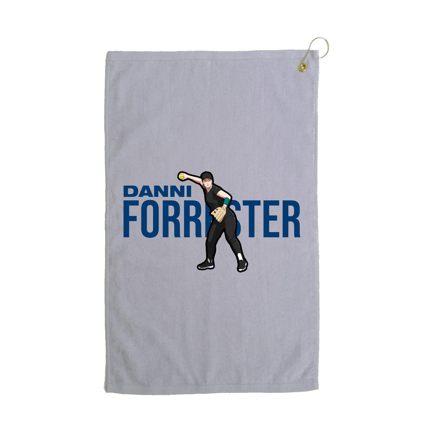 Golf Towel — Player Name in Grey