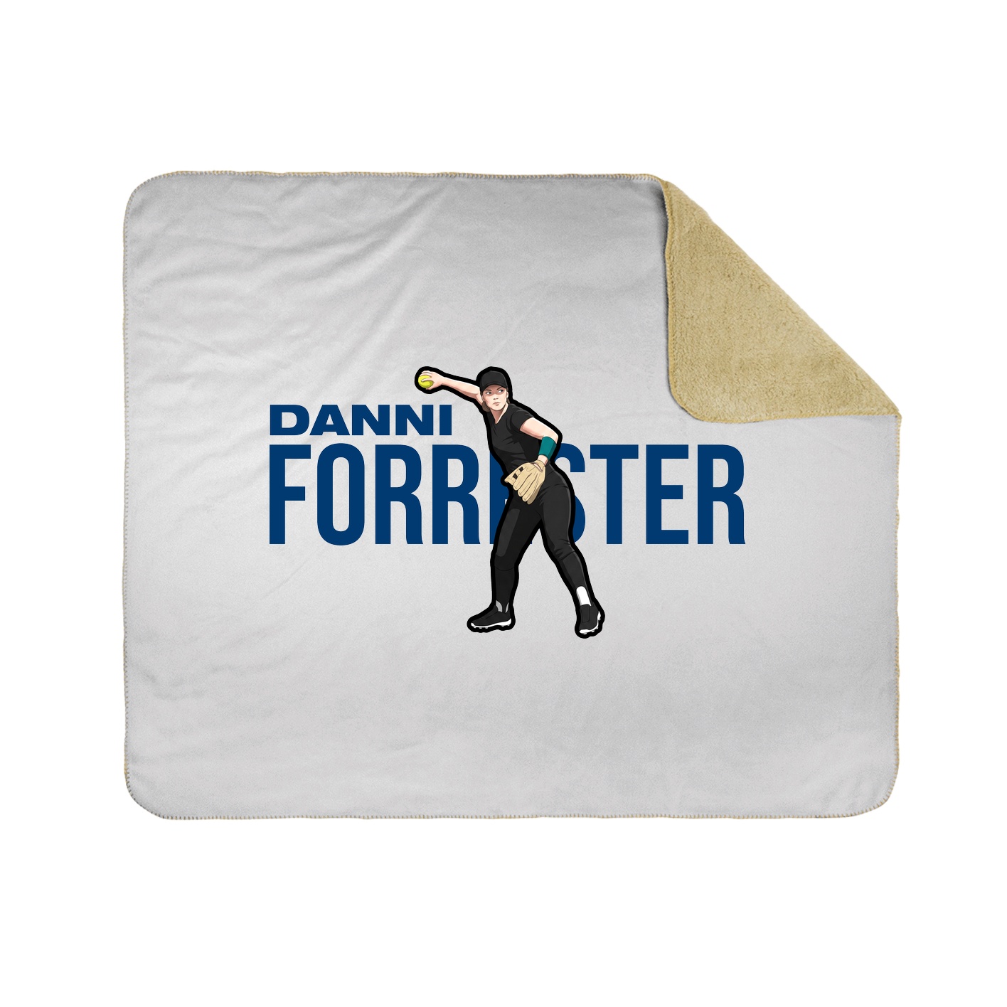 Throw Blanket — Player Name in White