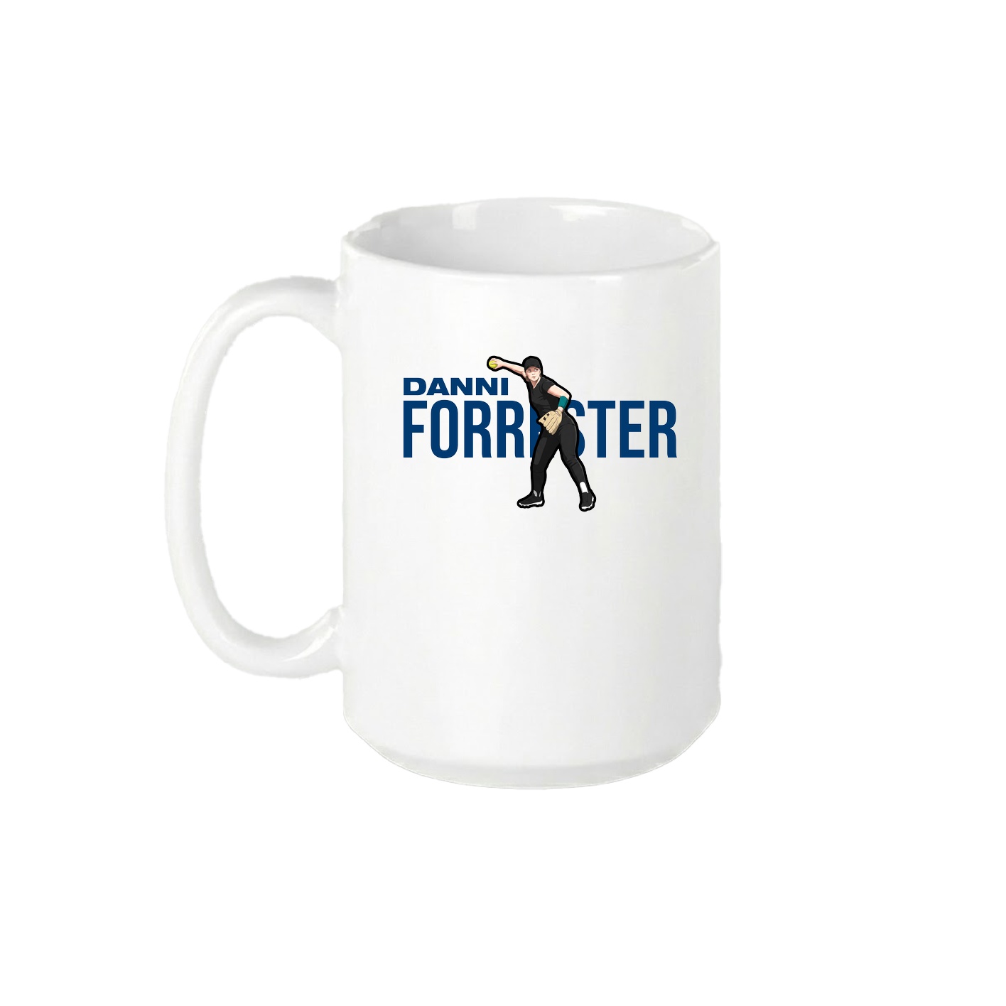 15oz Coffee Mug — Player Name in White