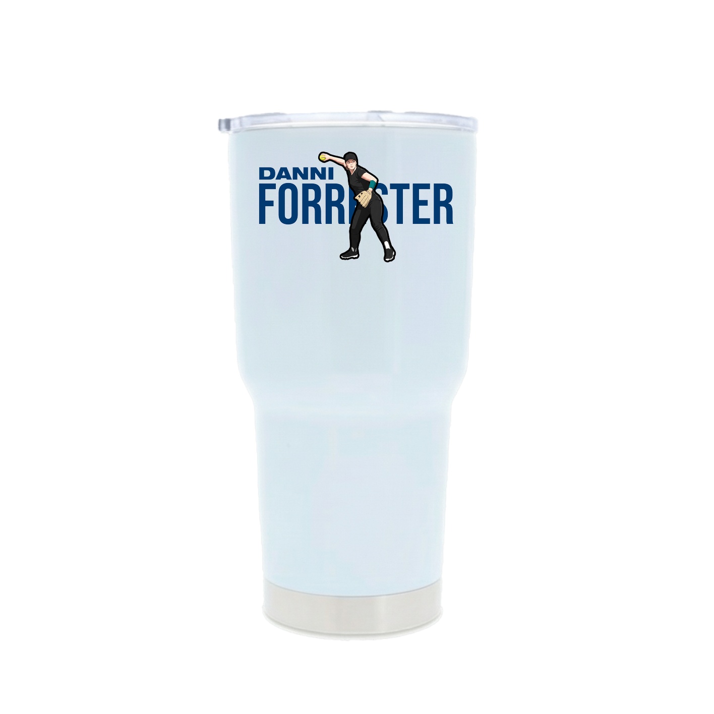 30oz Stainless Steel Tumbler — Player Name in White