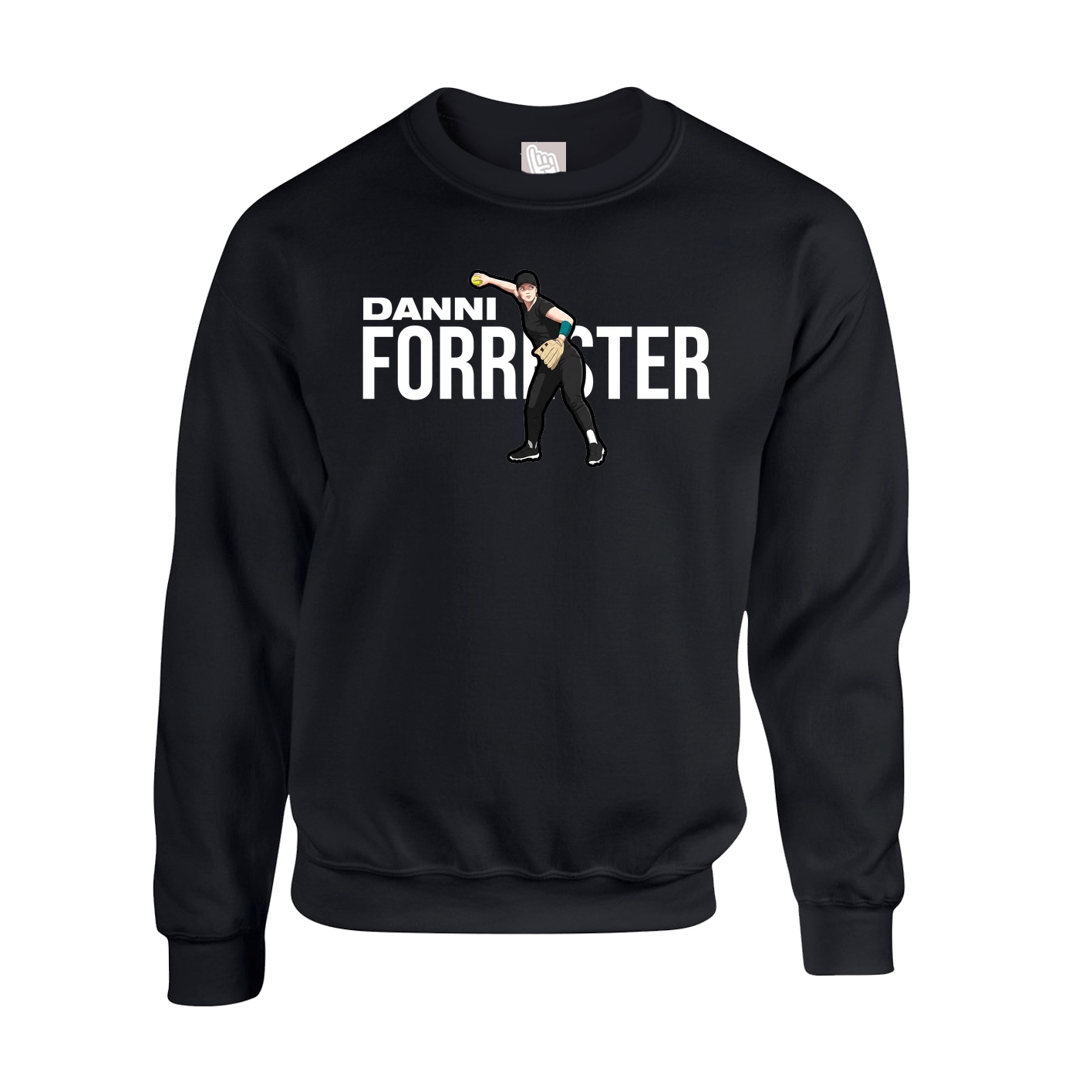 Fleece Crew — Player Name in Black
