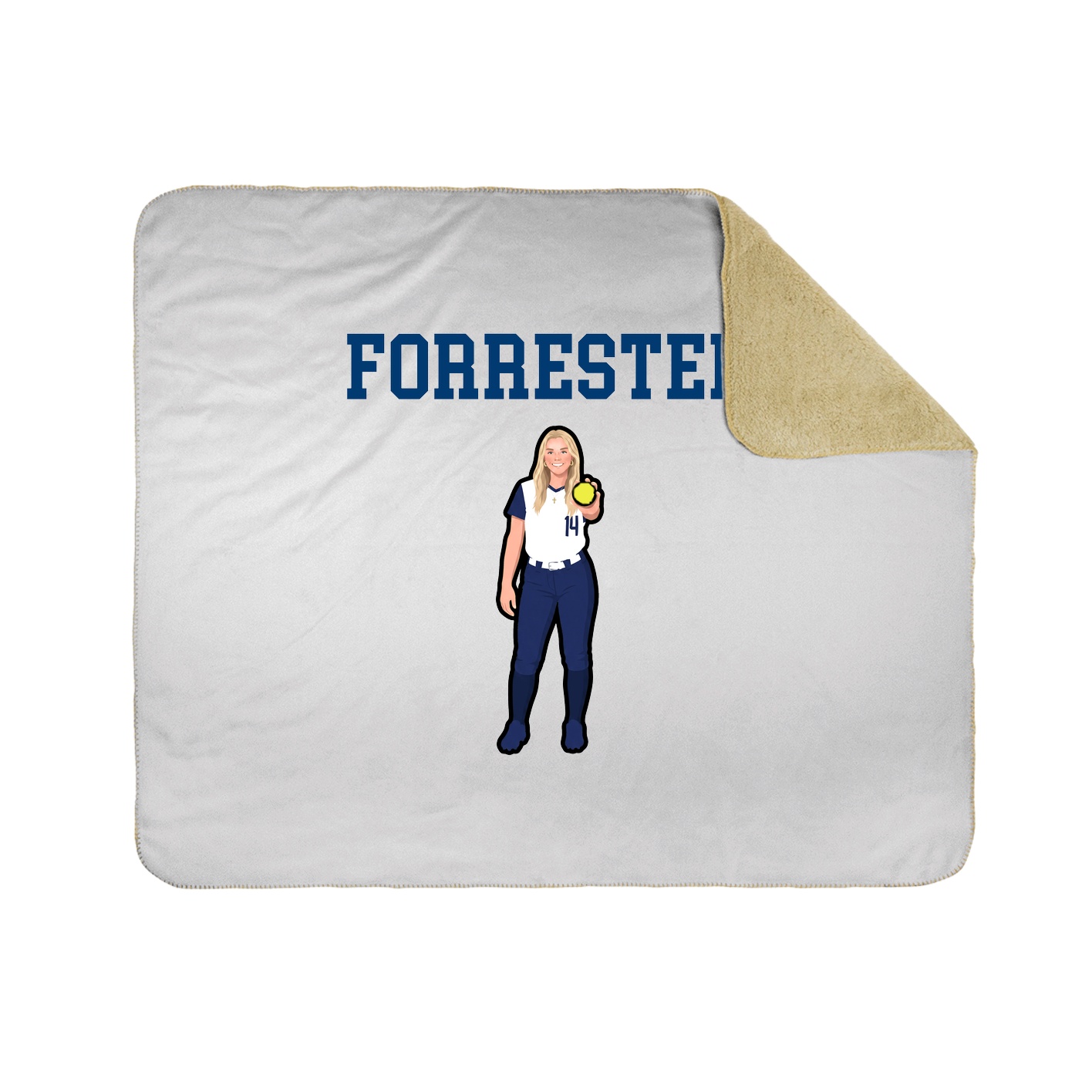 Throw Blanket — Shirsey in White