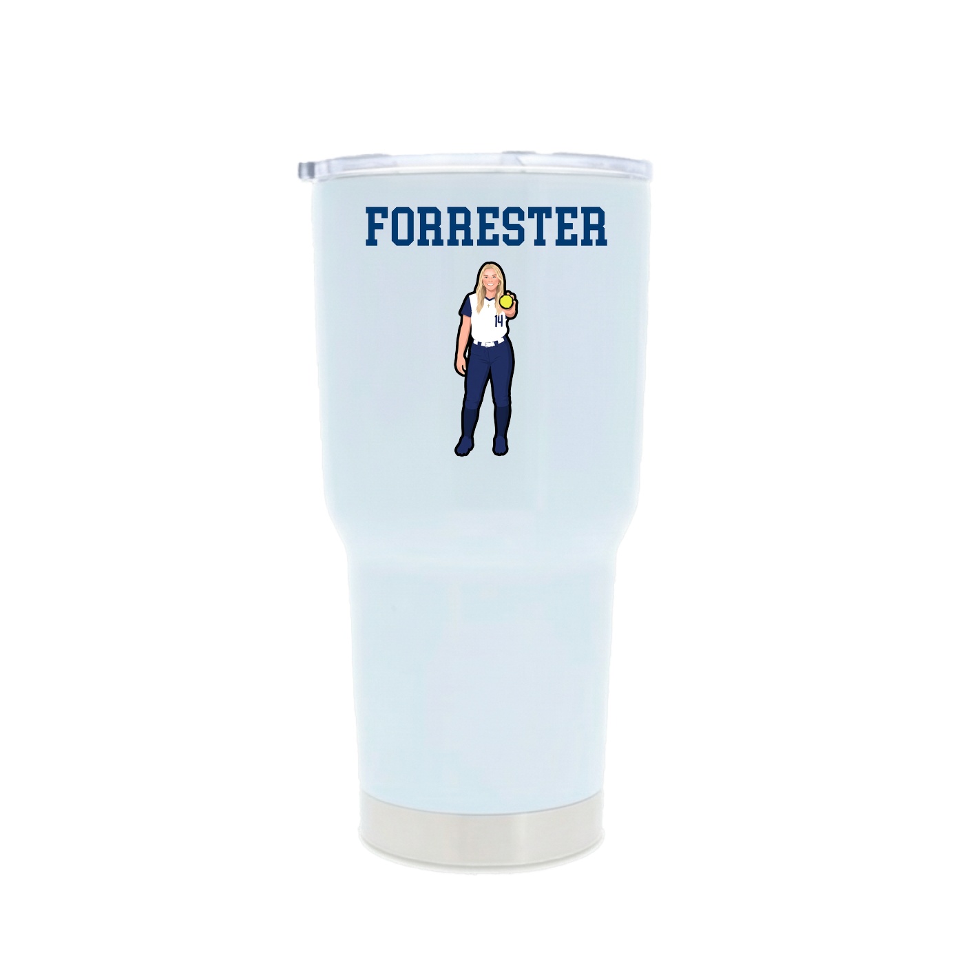 30oz Stainless Steel Tumbler — Shirsey in White