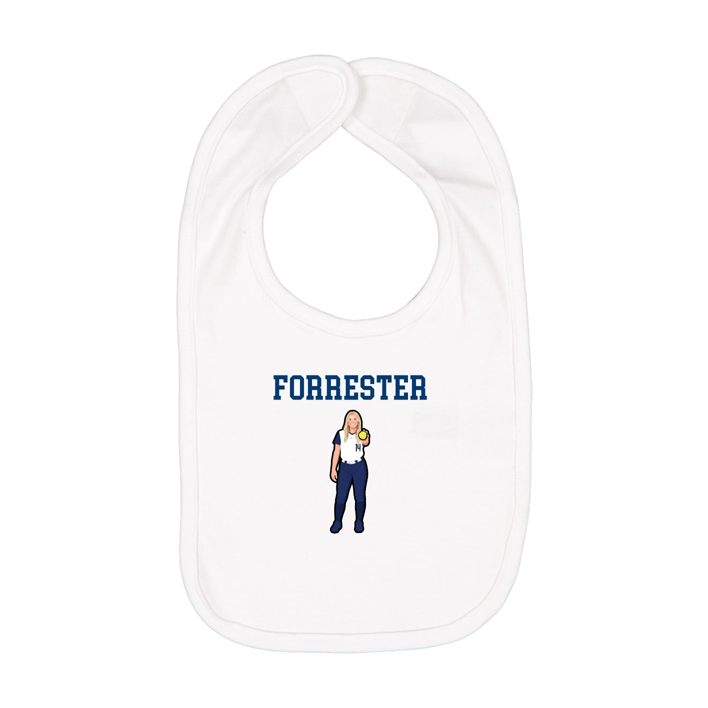 Infant Bib — Shirsey in White