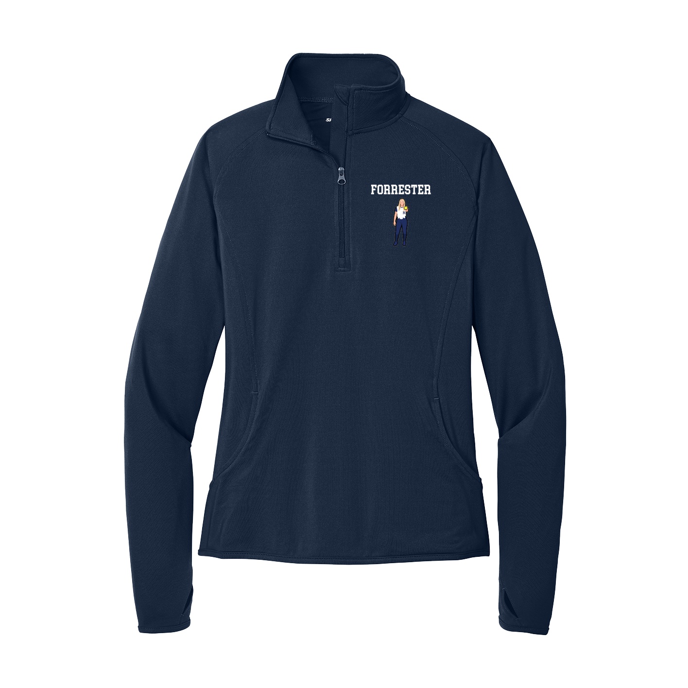 Women's Q-Zip Pullover — Shirsey in Navy