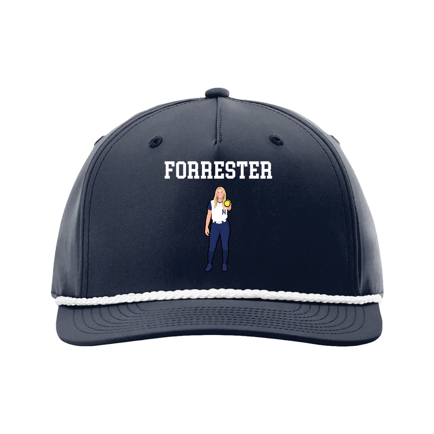 Five-Panel Classic Rope Cap — Shirsey in Navy