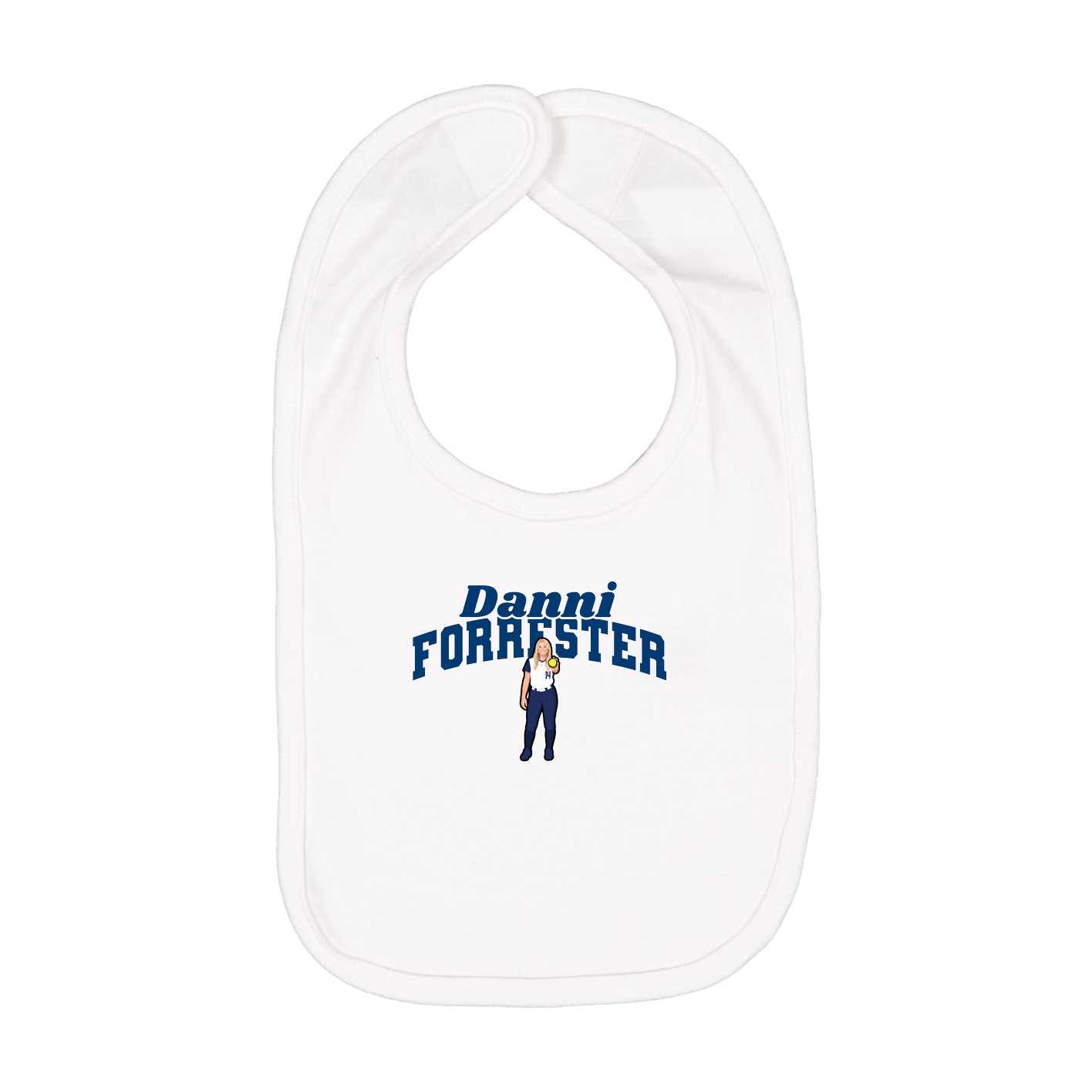 Infant Bib — Signature Arch in White