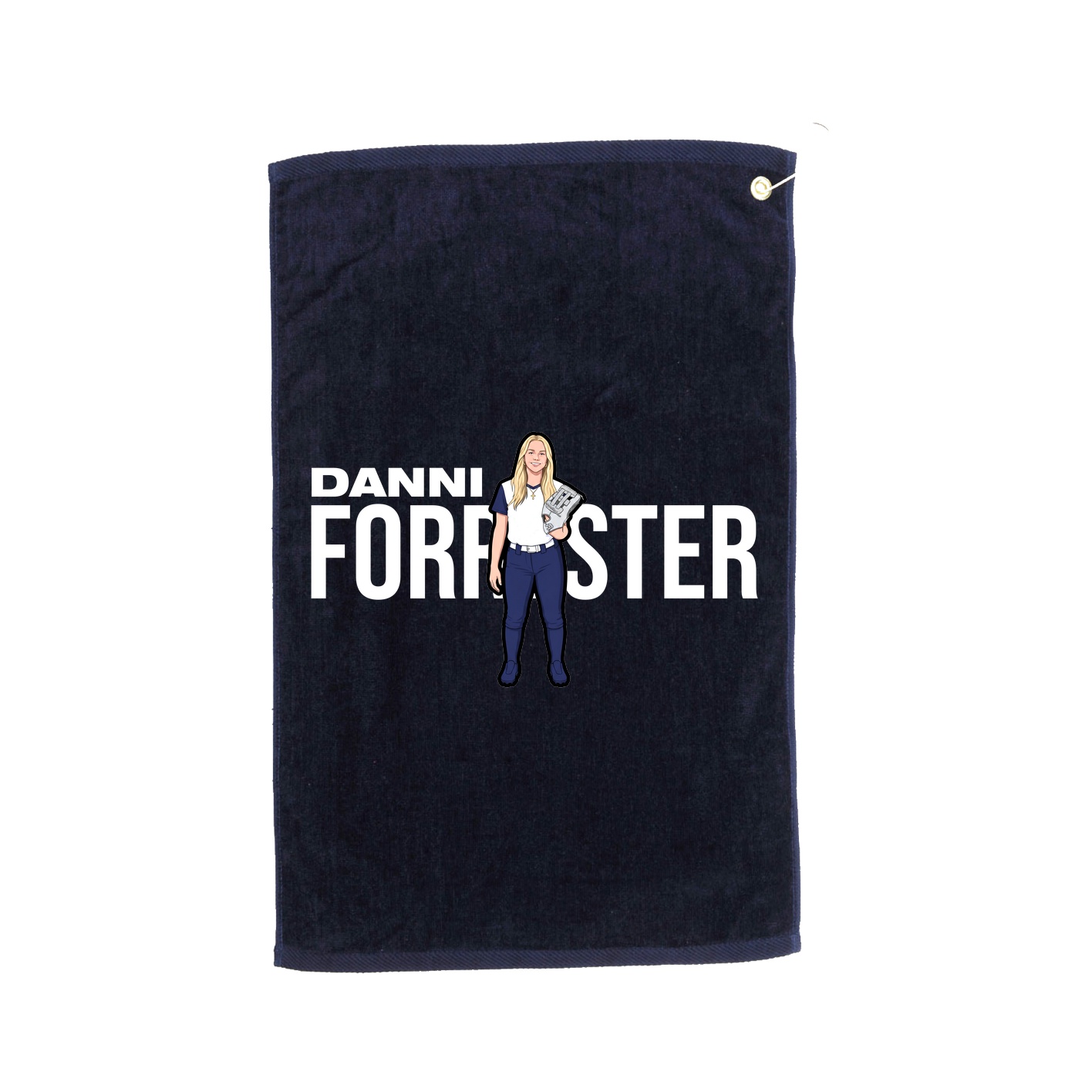 Golf Towel — Player Name in Navy