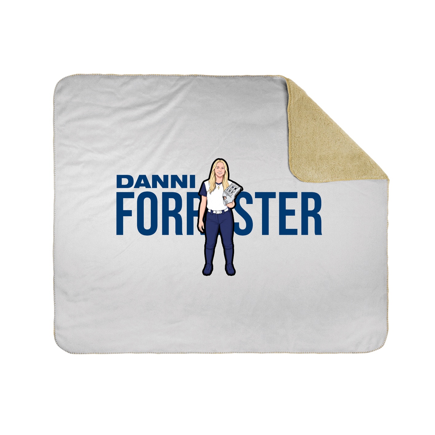 Throw Blanket — Player Name in White