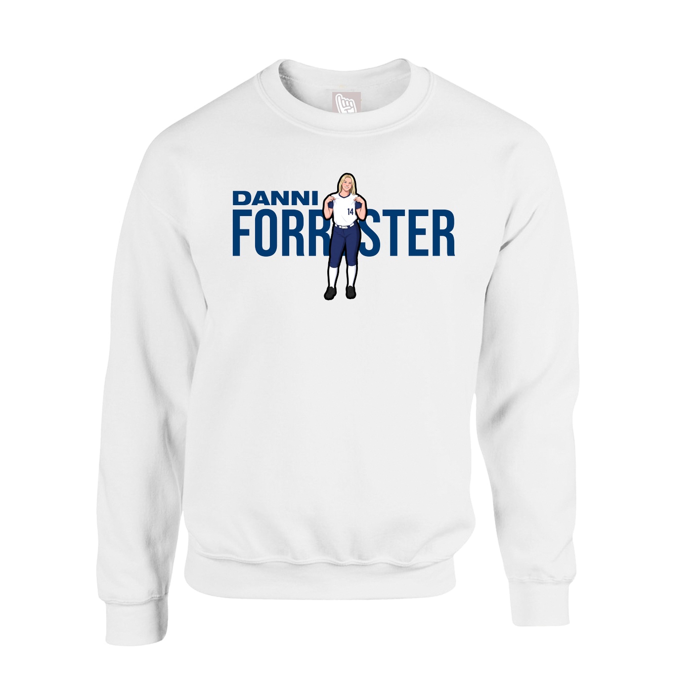 Fleece Crew — Player Name in White