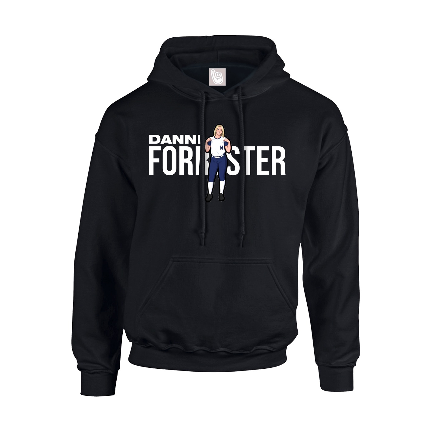 Youth Hoodie — Player Name in Black