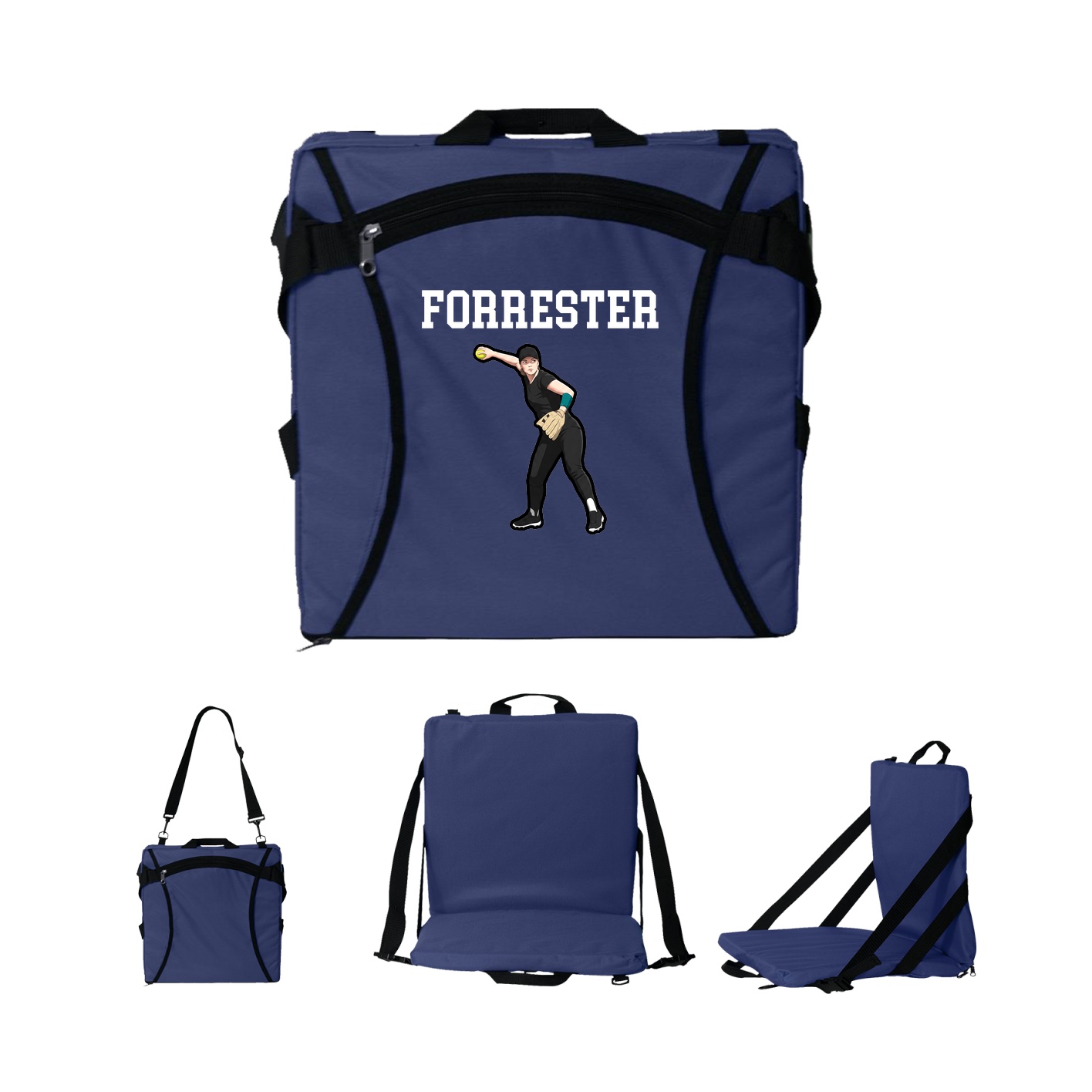 Folding Stadium Seat — Shirsey in Navy