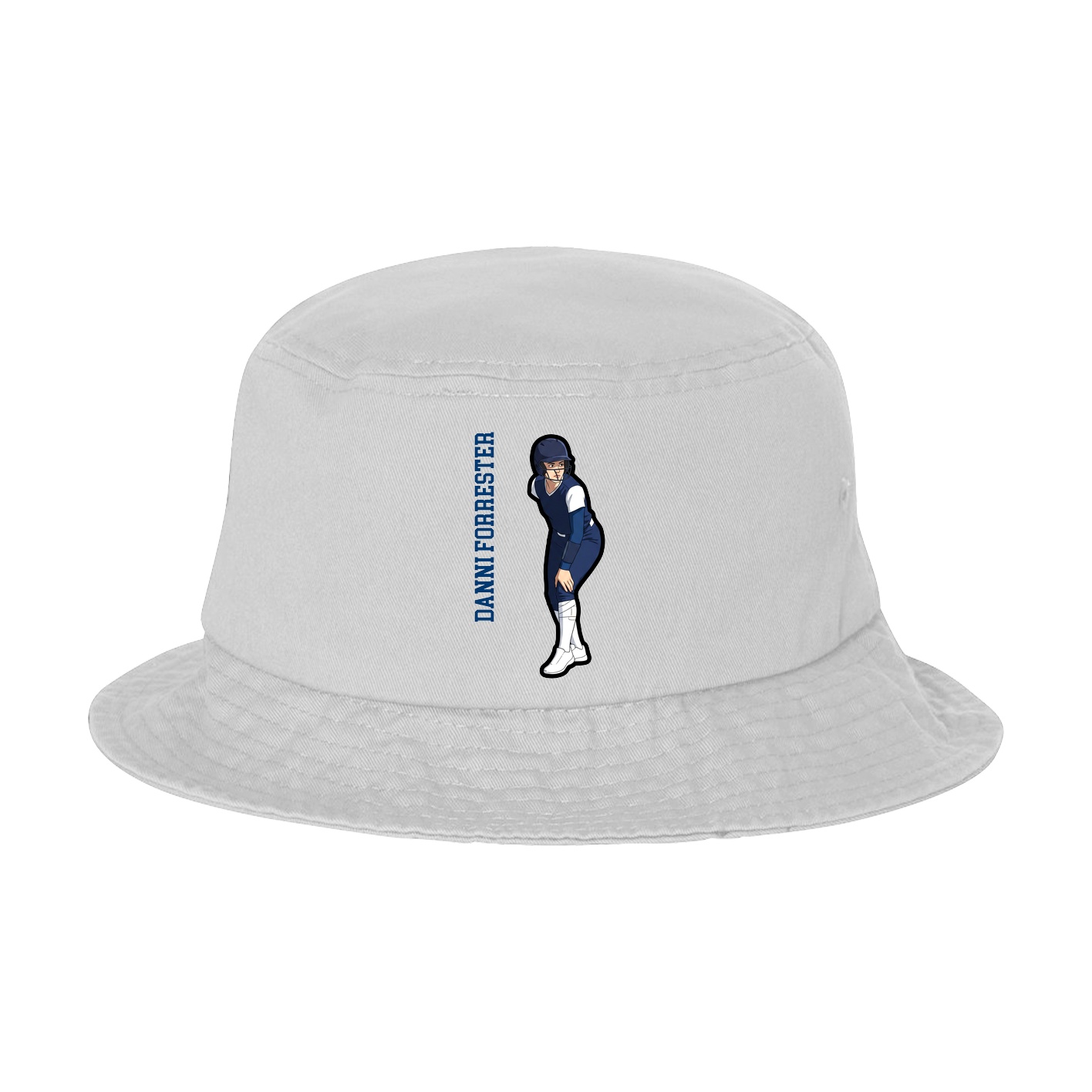 Bucket Cap — Name Vertical in White