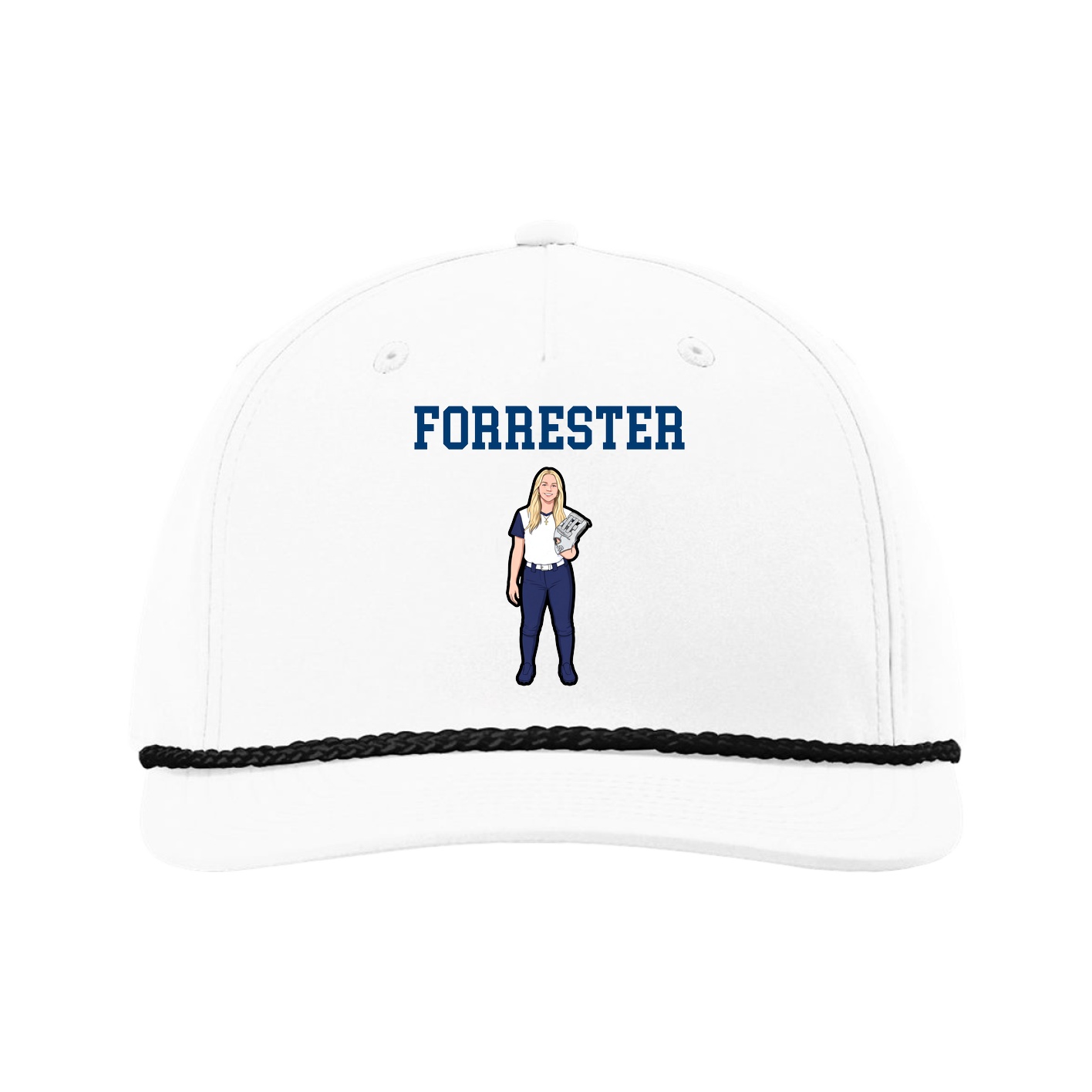 Five-Panel Classic Rope Cap — Shirsey in White