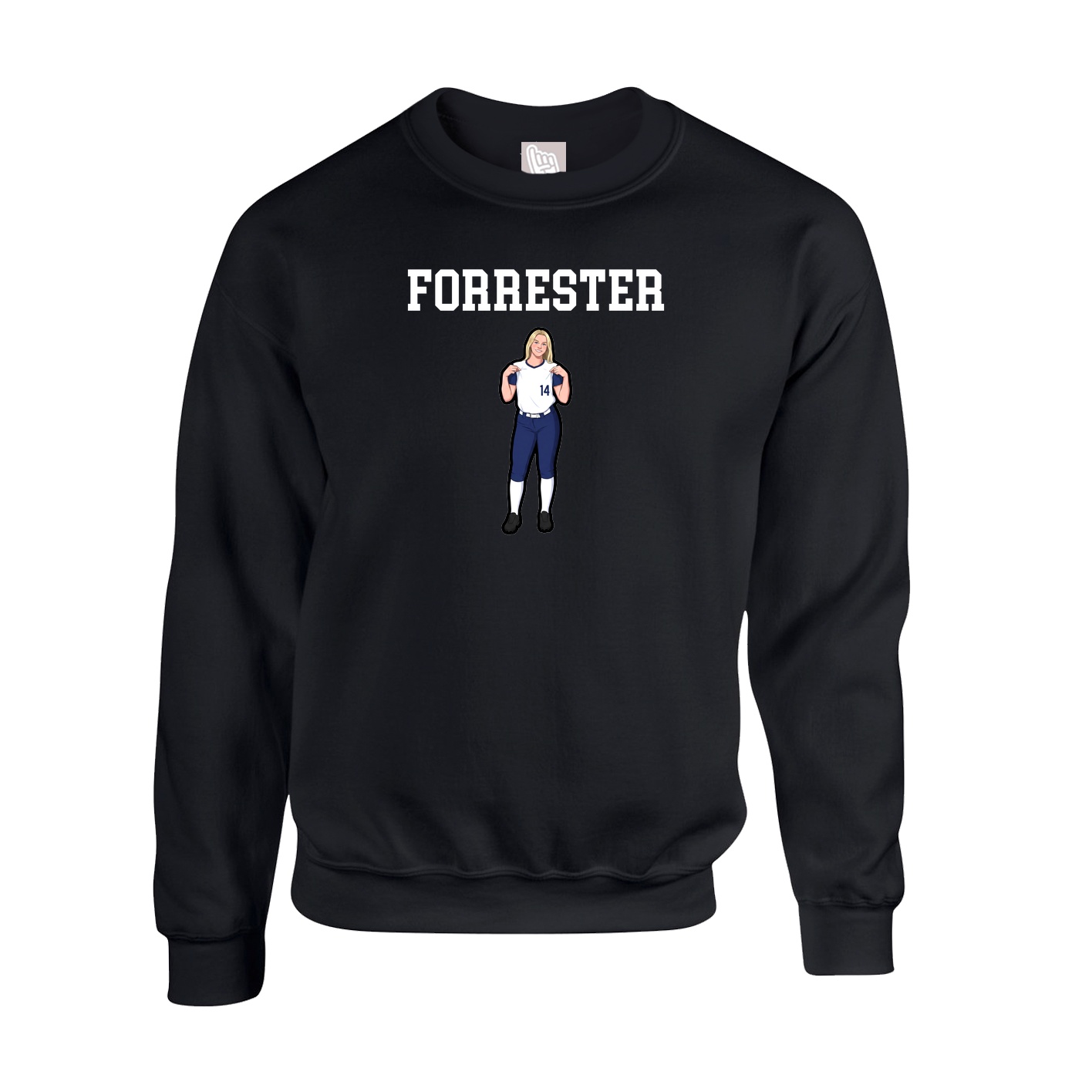 Fleece Crew — Shirsey in Black