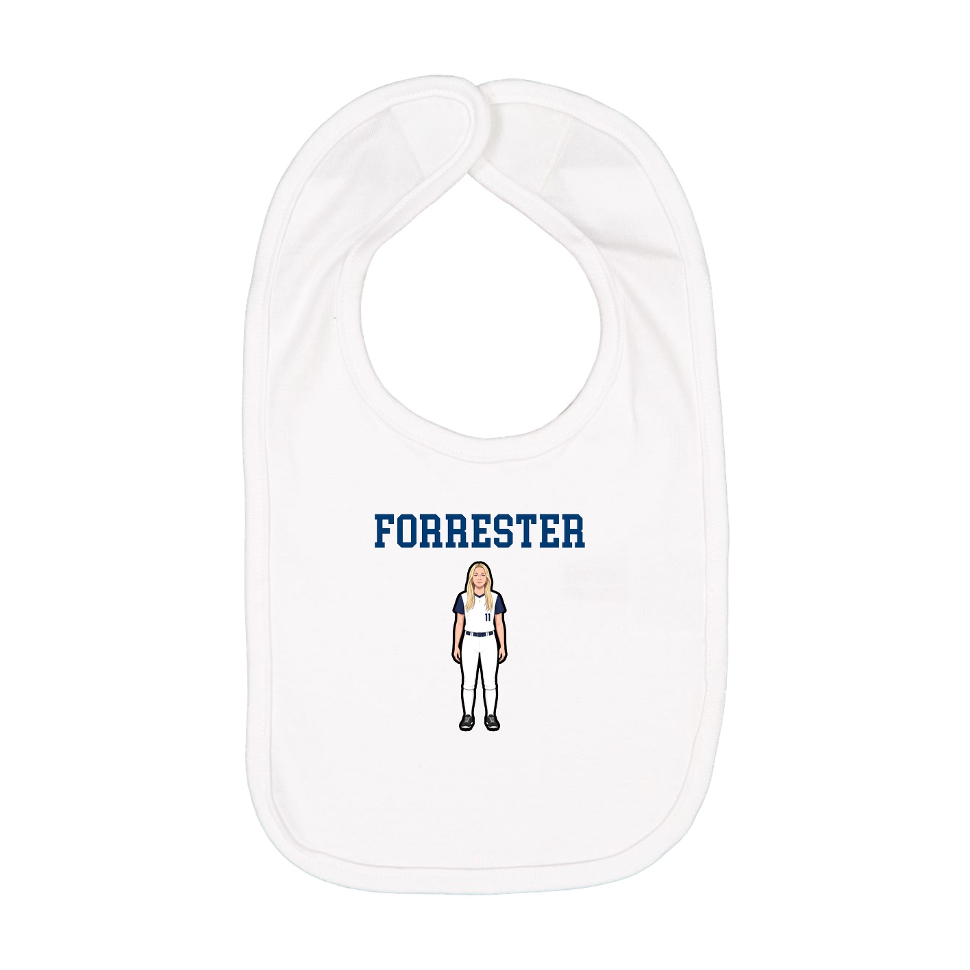 Infant Bib — Shirsey in White
