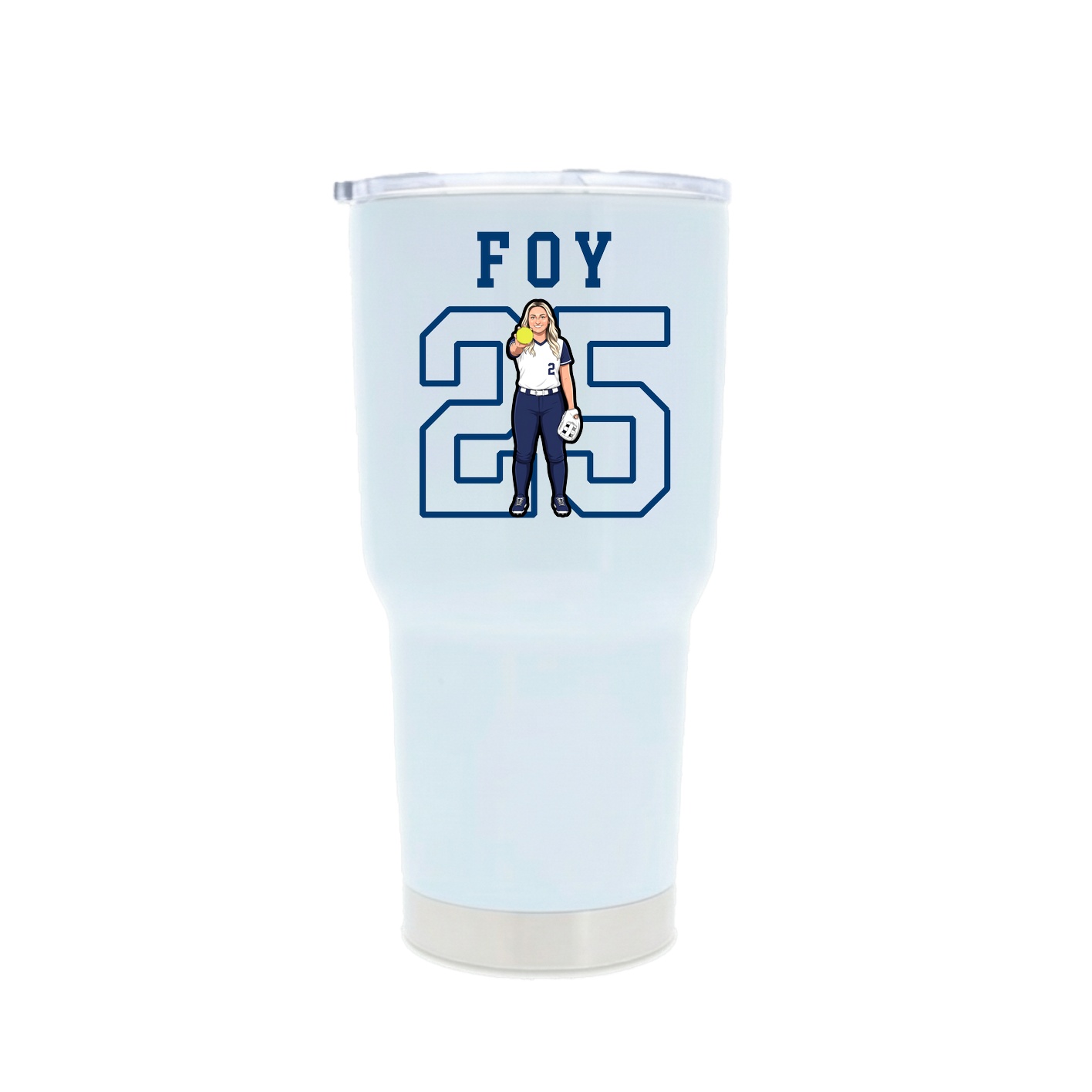 30oz Stainless Steel Tumbler — Shirsey in White