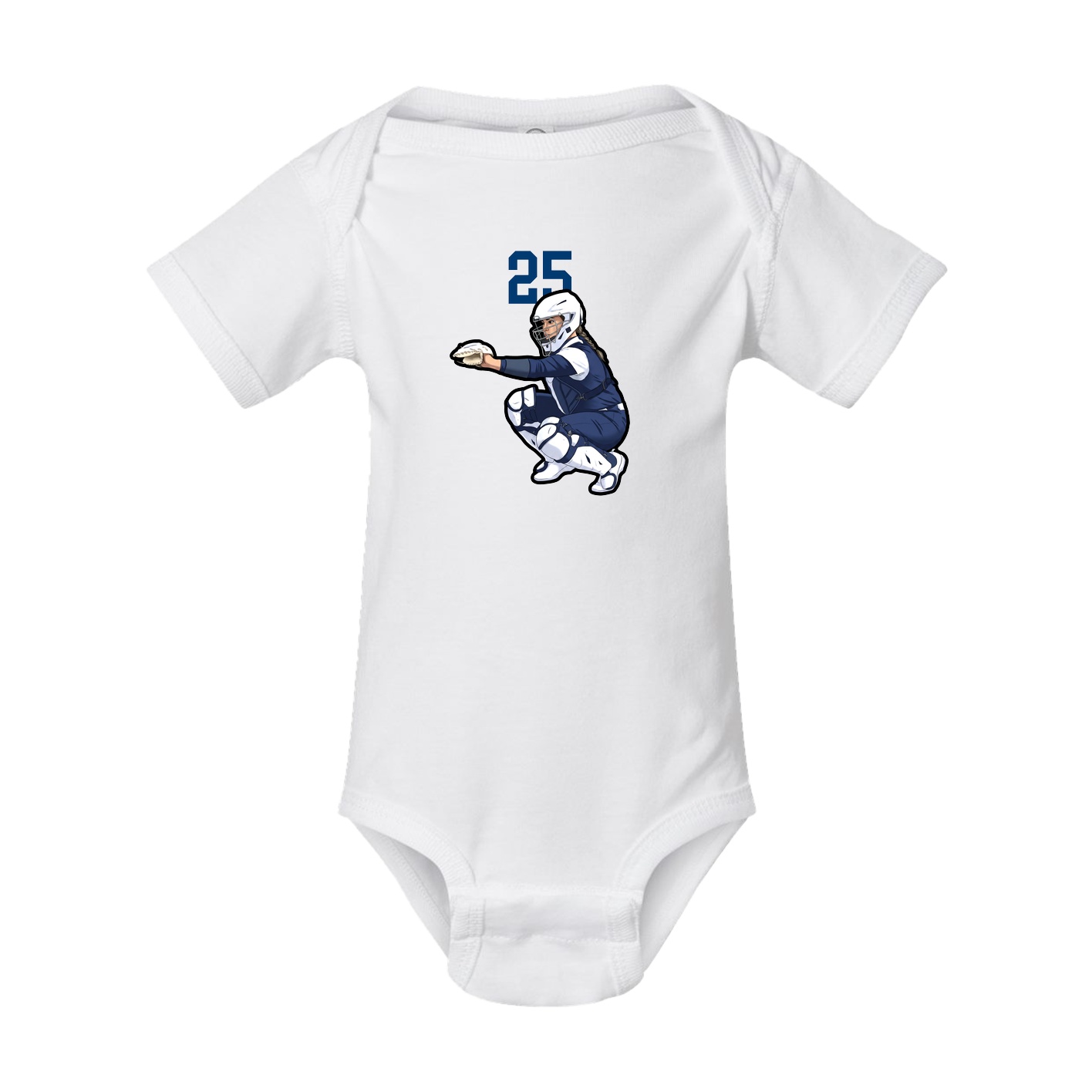 Baby Onesie — Number Top in White