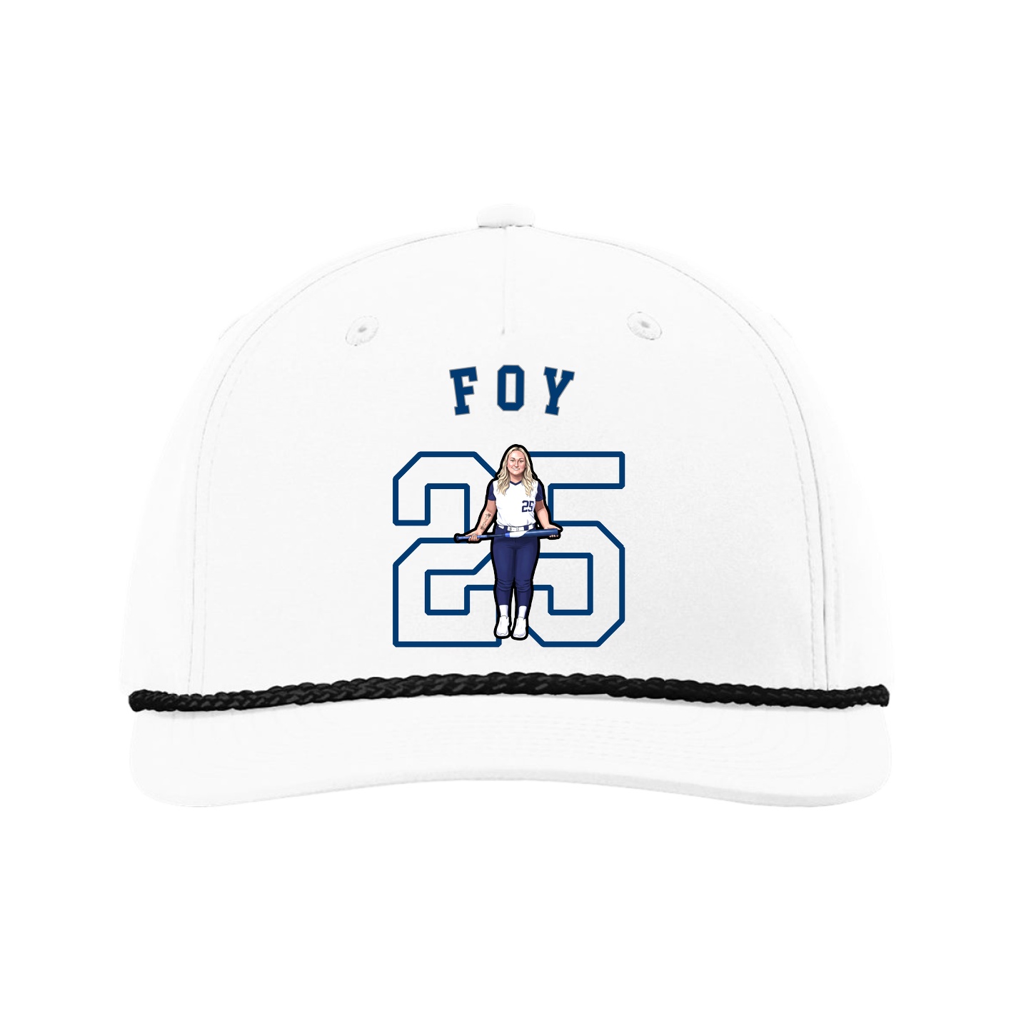 Five-Panel Classic Rope Cap — Shirsey Arch in White