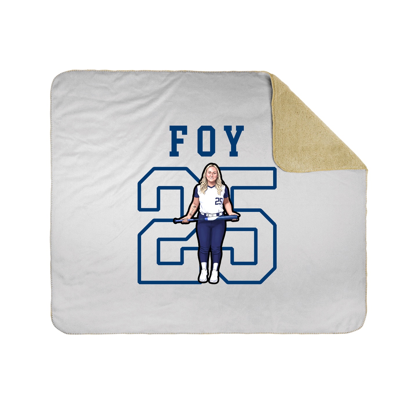 Throw Blanket — Shirsey in White