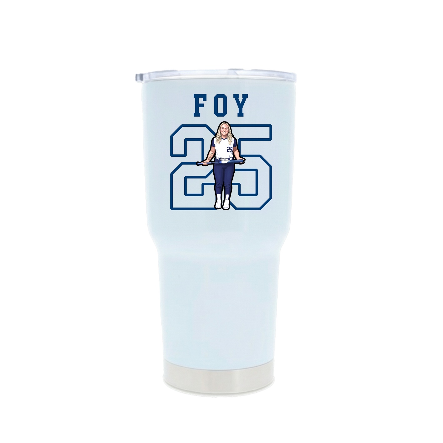 30oz Stainless Steel Tumbler — Shirsey in White