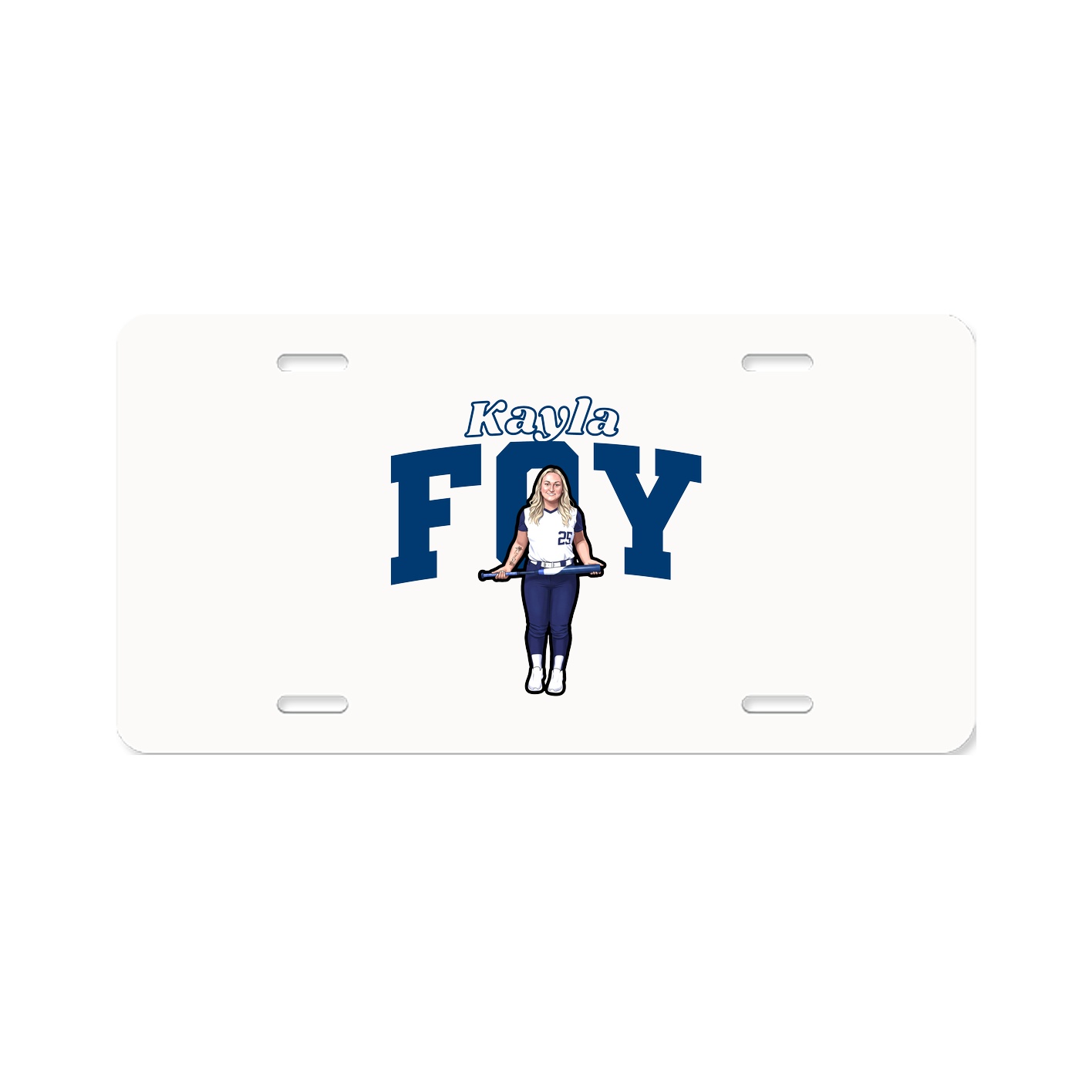 License Plate — Name Arch in Classic