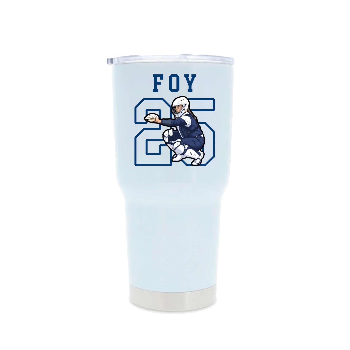 30oz Stainless Steel Tumbler — Shirsey in White