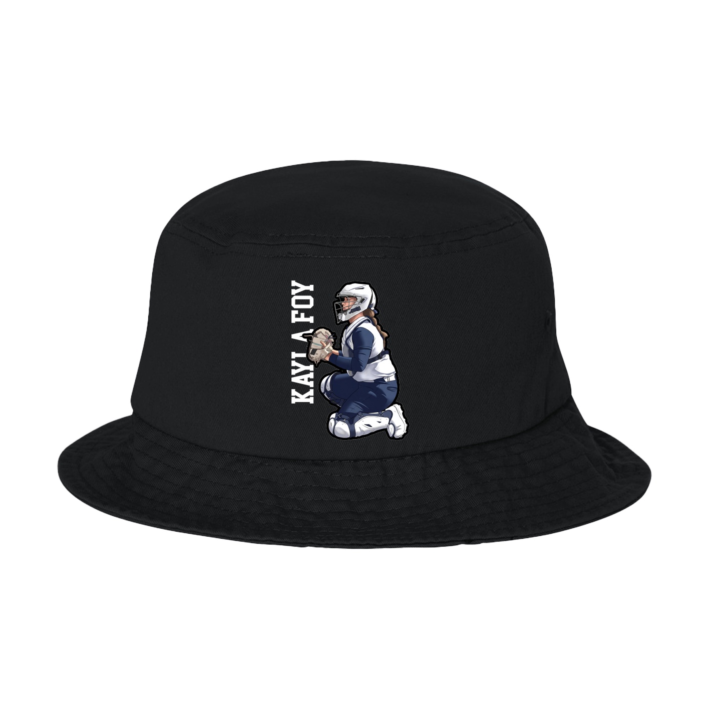 Bucket Cap — Name Vertical in Black