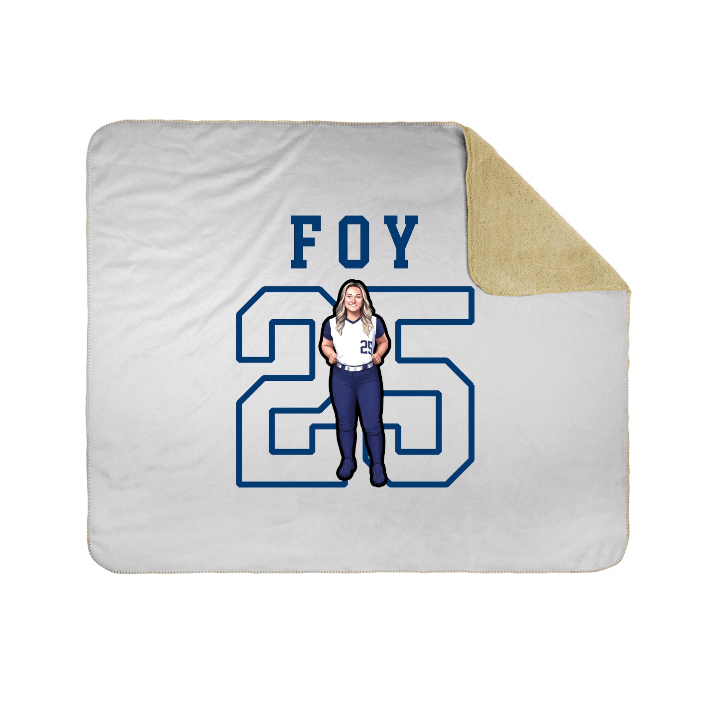 Throw Blanket — Shirsey in White