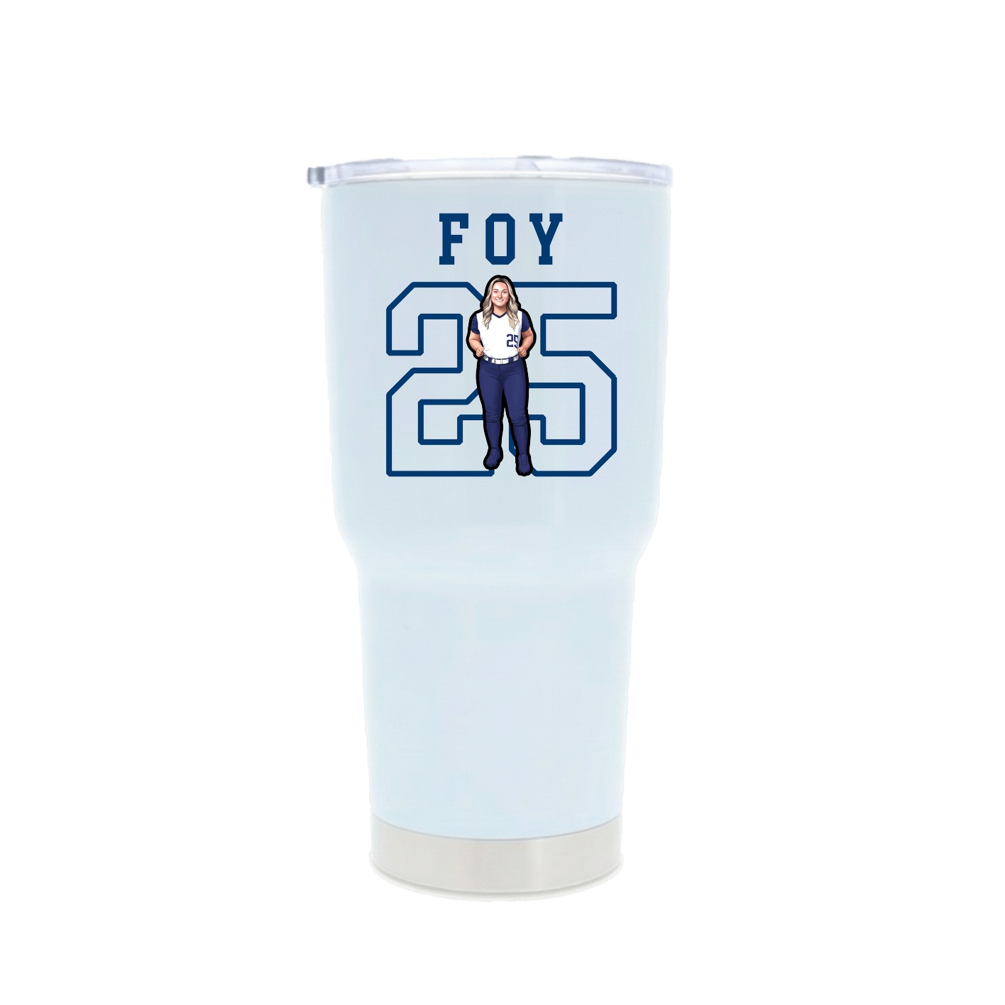 30oz Stainless Steel Tumbler — Shirsey in White