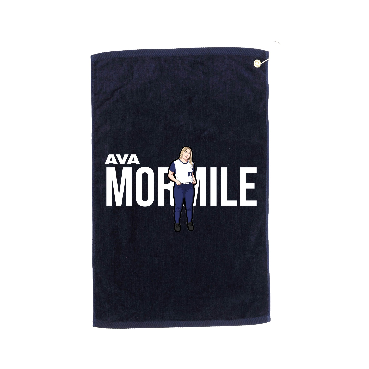 Golf Towel — Player Name in Navy