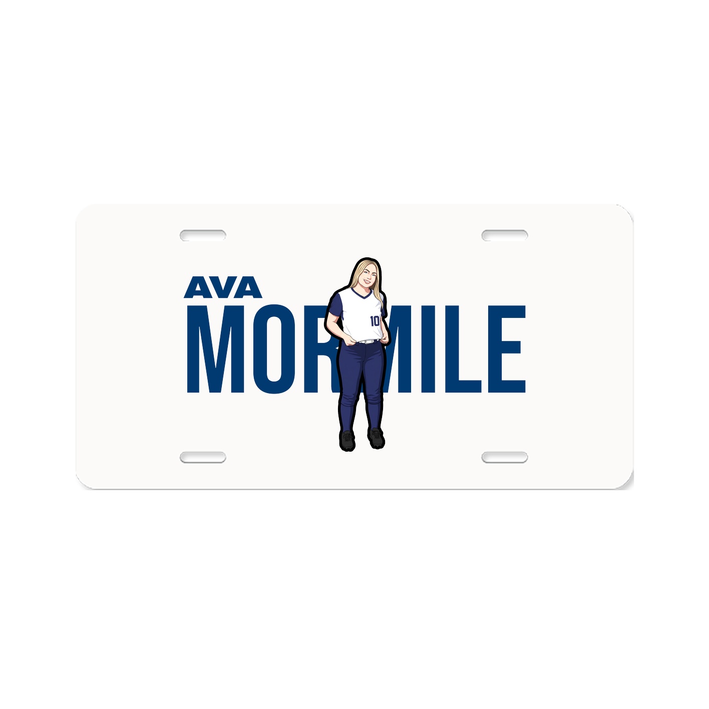 License Plate — Player Name in Classic