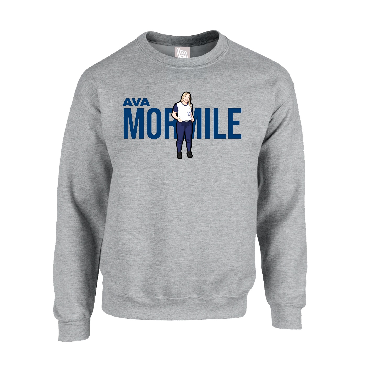 Fleece Crew — Player Name in Grey