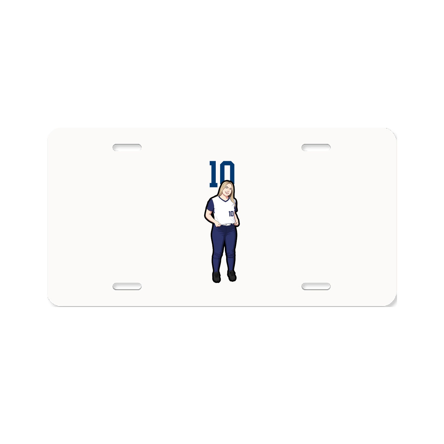 License Plate — Number Top in Classic