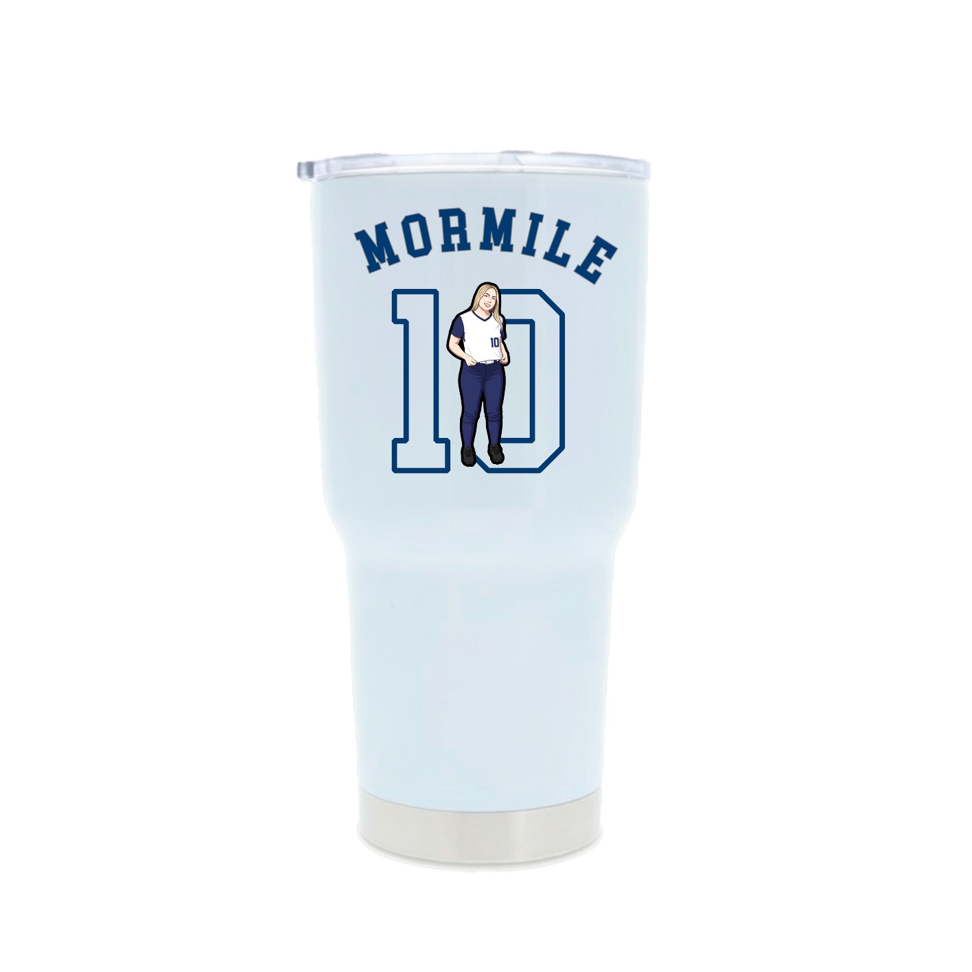 30oz Stainless Steel Tumbler — Shirsey Arch in White