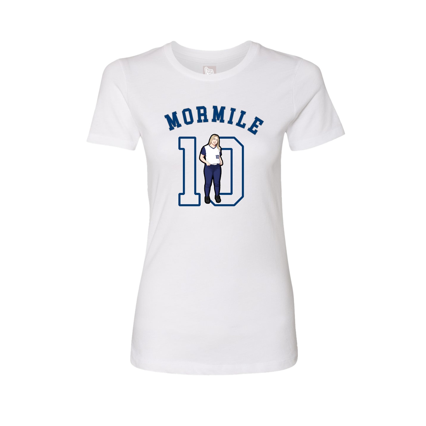 Fitted Women's Tee — Shirsey Arch in White