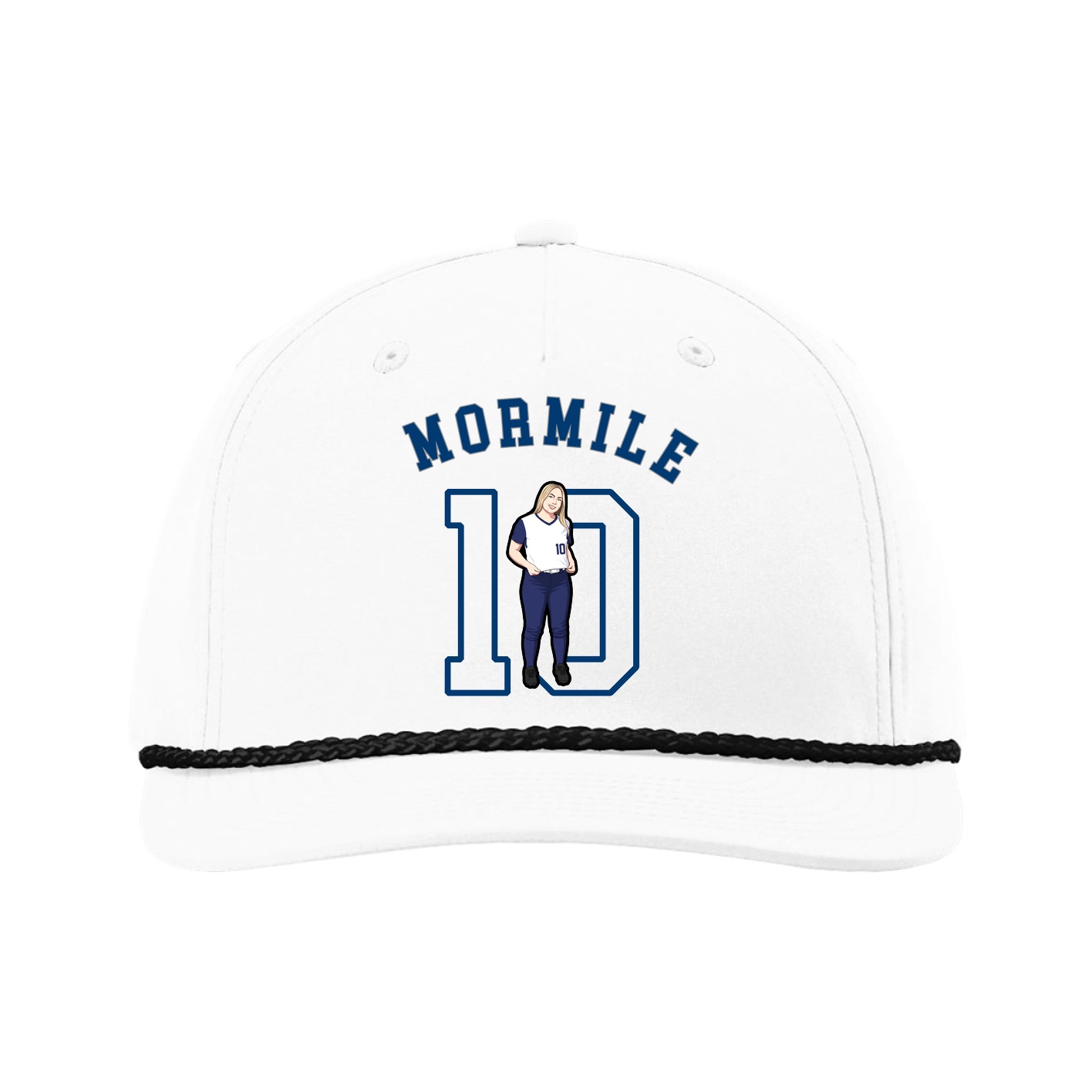 Five-Panel Classic Rope Cap — Shirsey Arch in White
