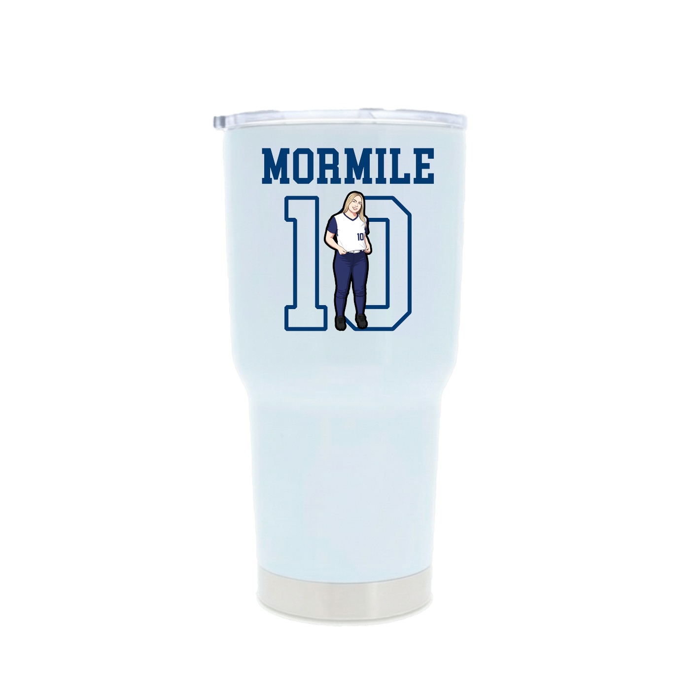 30oz Stainless Steel Tumbler — Shirsey in White