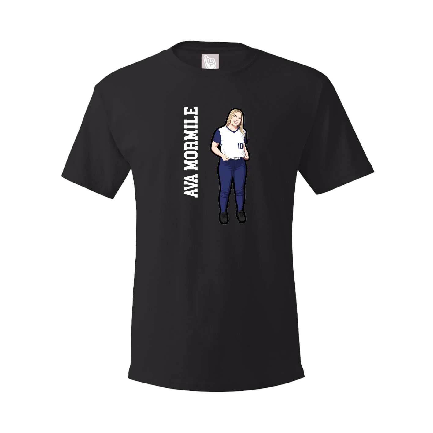 Tee — Name Vertical in Black