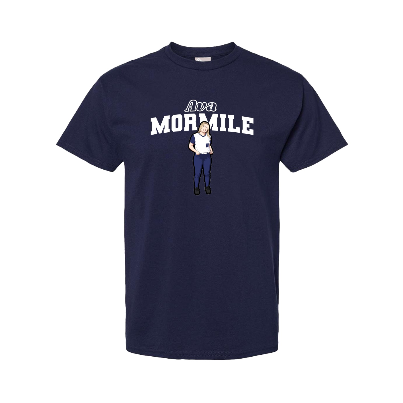 Youth Tee — Name Arch in Navy