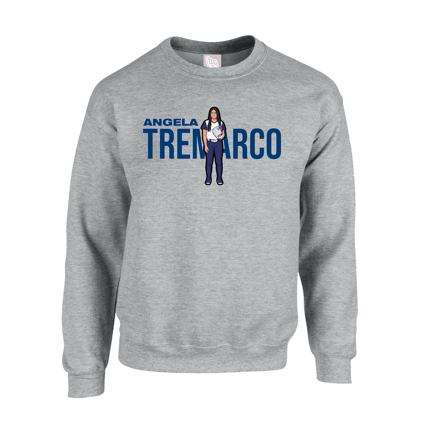 Fleece Crew — Player Name in Grey